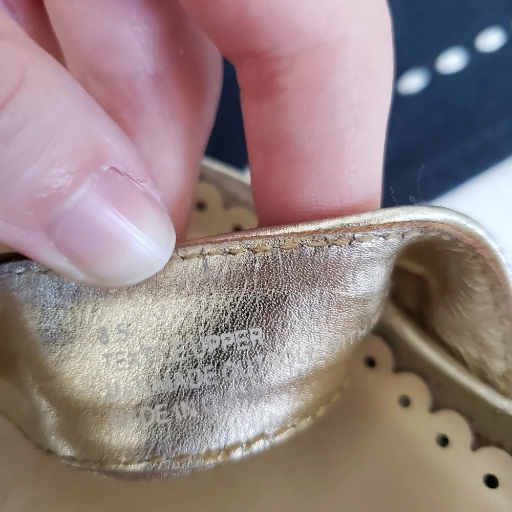 Lilly Pulitzer| Wedge Sandal Gold Textured Size 8.5